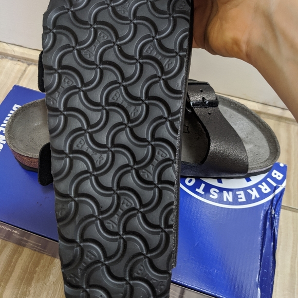 Birkenstock Black Metallic Arizona Sandal - Picture 6 of 8
